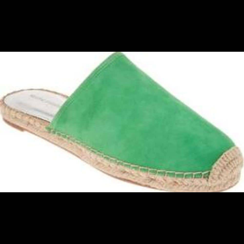 Marc Fisher Suede Espadrille Mules Gift Medium Green  - Medium